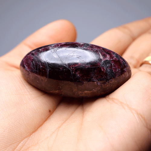 Granate Gema Natural 73g Granate Alta Calidad Coleccionable Shiva Lingam Cristal Mineral ~ 52MM - Imagen 6 de 12