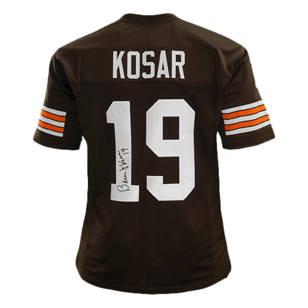 Bernie Kosar Autographed Signed Cleveland Browns Cleveland Brown Football Jersey (JSA) 