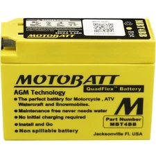 Motobatt Battery Sealed - Factory Activated -  MBT4BB MBT4BB