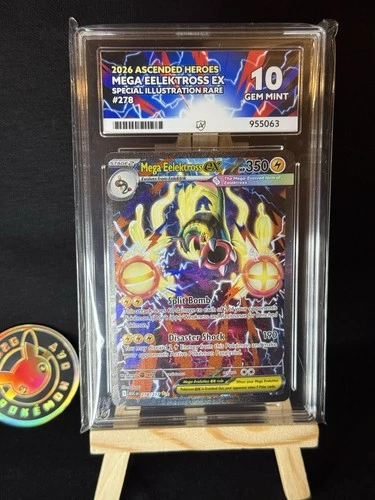 Pokémon TCG Mega Eelektross Ex 278/217 Ascended Heroes ACE 10 PERFECT SUBGRADES
