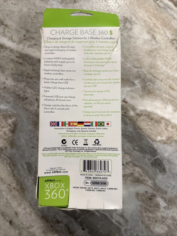 NEW Nyko Charge Charging And Storage Base 360 S For Microsoft Xbox 360 - Image 4 of 4