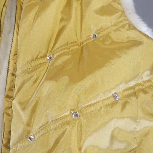 The Children's Place Gold Puffer Vest Faux Fur Lined Size M 7/8 - Picture 14 of 20