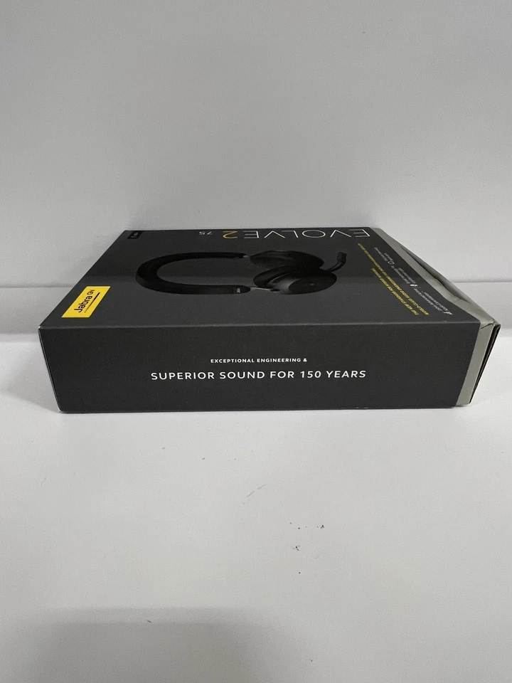 Jabra Evolve2 75 Wireless Headset - Black, USB-A, UC Stereo, Link 380/390a - Image 4 of 4