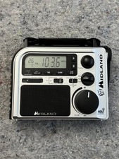 Midland ER102 Emergency Weather Alert Radio AM/FM NOAA Silver Tested Works