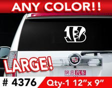 CINCINNATI BENGALS B LARGE DECAL STICKER 12 x...