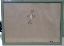 BRUNO BOZZETTO - ACETATO CEL ORIGINALE DAL CARTONE ANIMATO "TENNIS CLUB", 1982