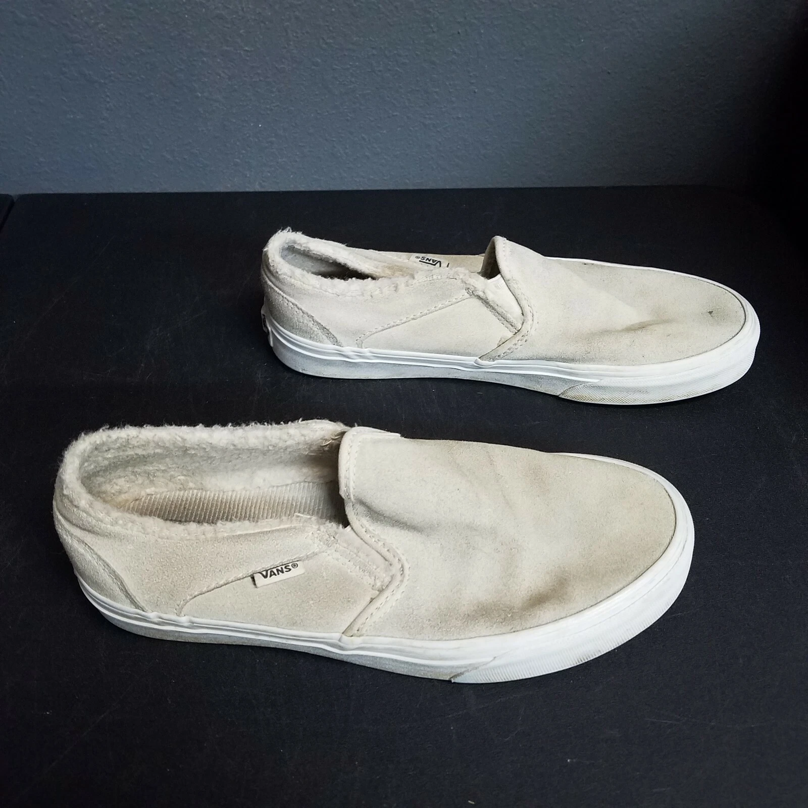 Mocassini slip on Vans foderati sneakers moda donna taglia 7 5