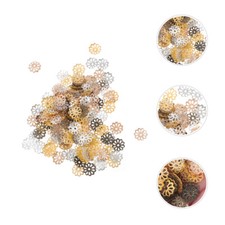 2Bags Flower Hollow Out Bead Caps Bracelet DIY Crafts Spacer Loose Bead Caps