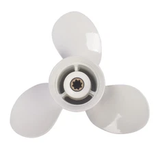 White Outboard Propeller 9 1/4" x  11" for Yamaha Engines F9.9 F15 F20 4 Stroke
