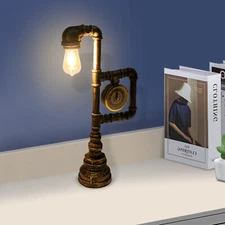 Creative Steampunk Industrial Metal Ornaments Vintage Table Lamp For Home Desk