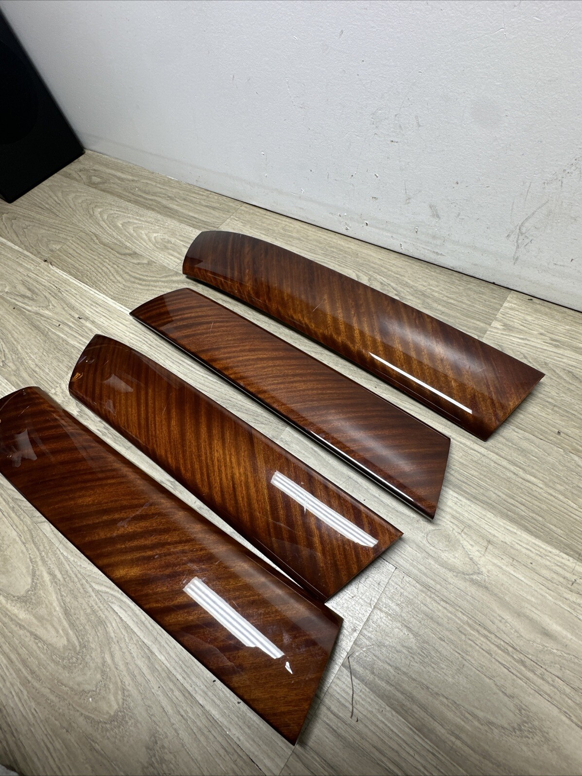 +C1438 M139 MASERATI 03-12 QUATTROPORTE FRONT&REAR DOOR PANEL WOOD TRIM SET   