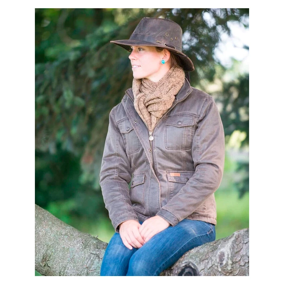 OUTBACK TRADING 男女通用 River Guide 防水油皮内陆帽,颜色,尺寸 — 第 4/4 张图片