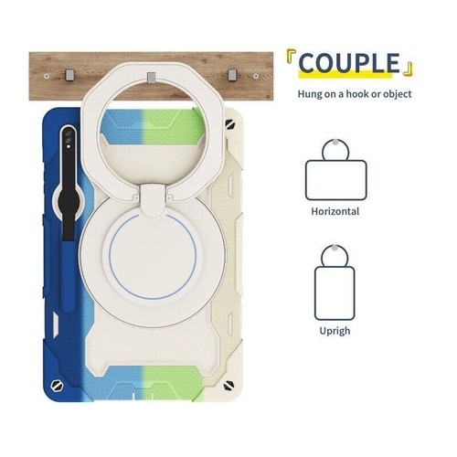 Tablet Armor Stand Hard Case Cover For Samsung Galaxy Tab S7 FE S8+ S9 Ultra - Picture 63 of 91