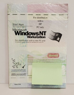 Microsoft Windows NT Workstation: 1-2 Processor Edition NOS New