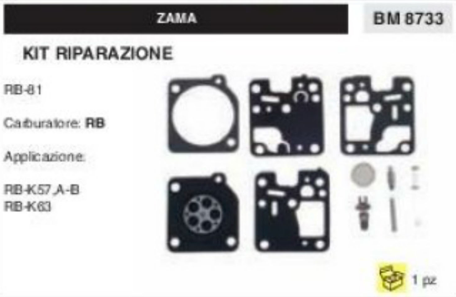 Kit Membrane Carburatore Zama RB-81 Completo per Echo - Serie RB-K