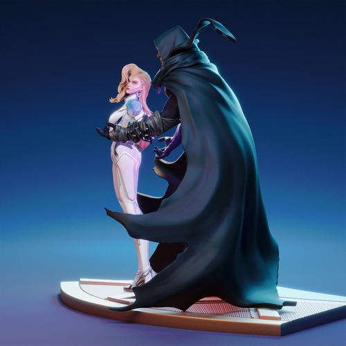 Cloak & Dagger Sculpture (550mm)/3D Printed/Unpainted/Unassembled/GK/CA3DArt - Picture 9 of 9