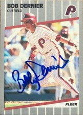 Bob Dernier Autographed 1989 Fleer #565