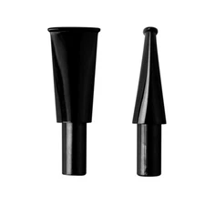 2 Pcs Straight Acrylic Short Pipe Stem Mouthpiece for 9mm Tobacco Smoking Pipe