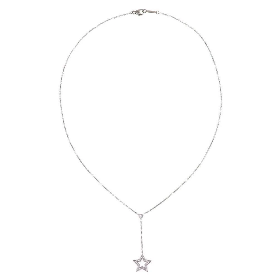 Colgante y cadena estrella Lariat platino diamante Tiffany & Co. Foto 2 de 4