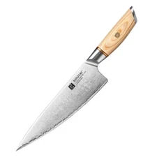 Xinzou B37S Composite Stainless Steel Kitchen Chef knife PakkaWood Handle
