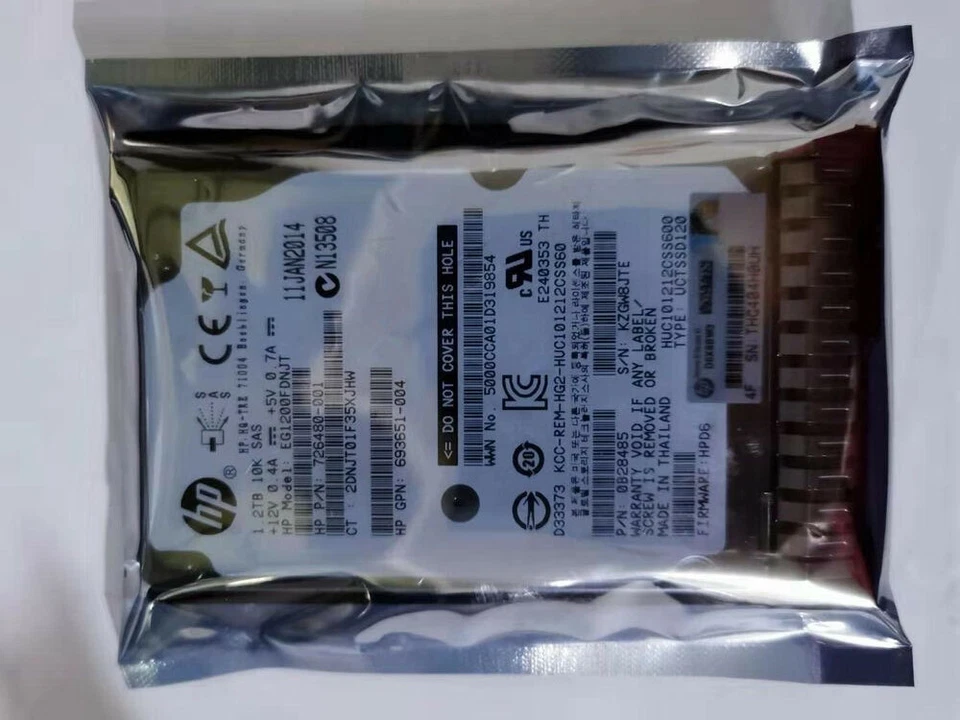 HP 1.2TB 10K SAS 2.5" 6Gbps Server Hard Drive DL380 DL360 DL120 DL385 G8 G10 G9 - Image 2 of 3