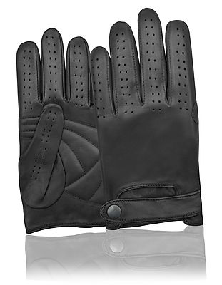 Gants en cuir véritable homme doublé polaire scratch - Auto
