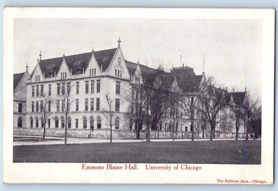Chicago Illinois Postcard University Emmons Blaine Hall Exterior Building c1905