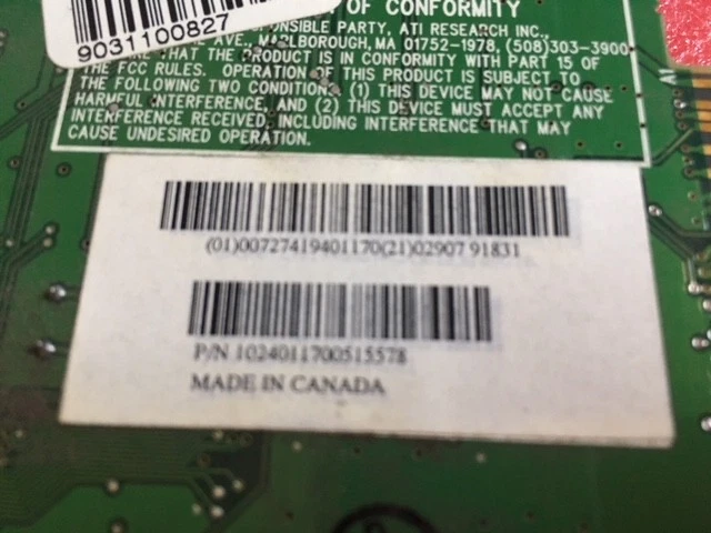 PN: 109-40100-00/ 1024011700515578 ATI Rage II 2MB PCI Video Graphics VGA Card - Image 4 of 4