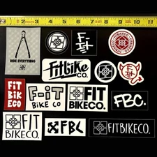 14 Assorted Authentic Fit Bike Co BMX Stickers Decals Pro-Mo Sticker Pack