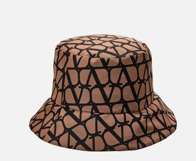 НОВИНКА С БИРКАМИ Valentino Vlogo Toile Iconographe Шелковая шляпа-панама женская коричневая 61790₽