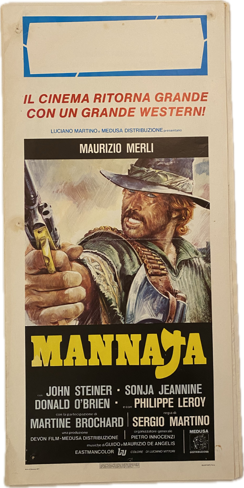 Locandina originale film Mannaja (1979) - Regia di Sergio Martino