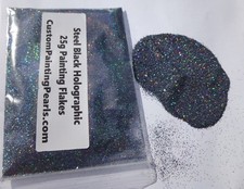 25g Steel Black Holographic Flake .008 House Of Kolors Hvlp