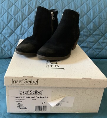 Josef Seibel Daphne Velour Black Womens EU 37