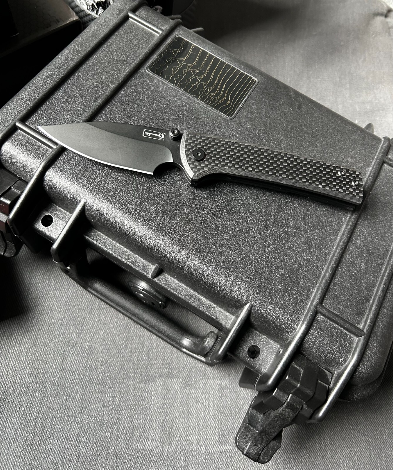 Chaves Knives Scapegoat Black DLC Carbon Fiber Knife eBay