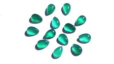Natural Green Onyx Pear Loose Calibrated Jewelry cabochon loose gemstone jewelry