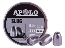 APOLO Slug HP 400 Count HOLLOW POINT 4.5mm .177 Caliber 12gr Airgun Pellets