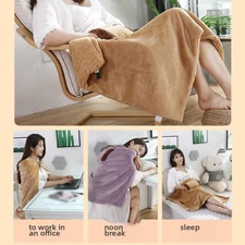 ✿Portable Electric Blanket Heating Pad Blanket Heated Cordless Throw Fleece Q6R1