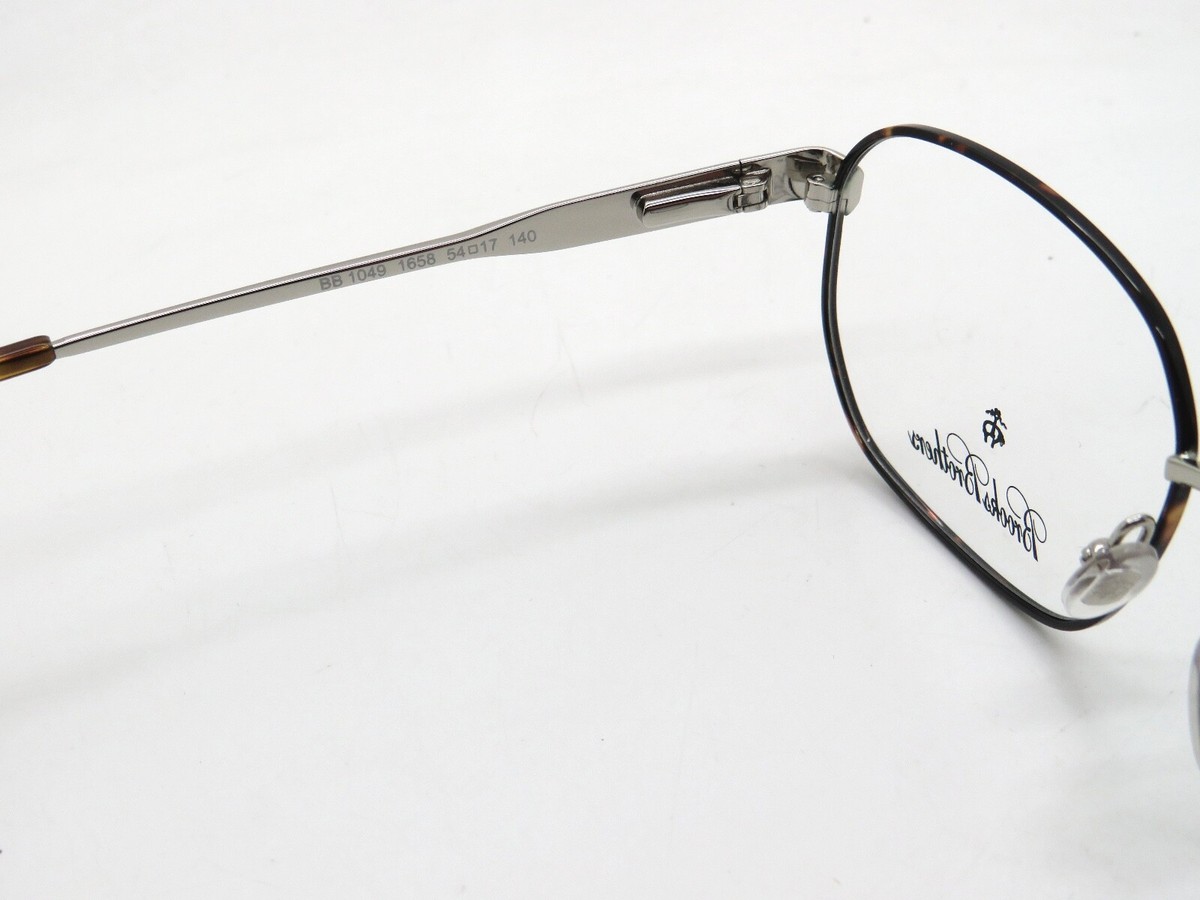 BROOKS BROTHERS HAVANA EYEGLASS FRAMES BB 1049 1658 54-17-140 TORTOISE SILVER NEW BROOKS BROTHERS BB 1049 1658 HAVANA SILVER AUTHENTIC  main image 3