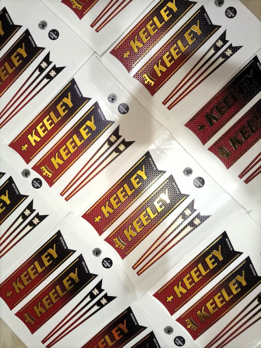 4 Red and Gold Superior Keeley Cricket Bat Stickers Gold Pro