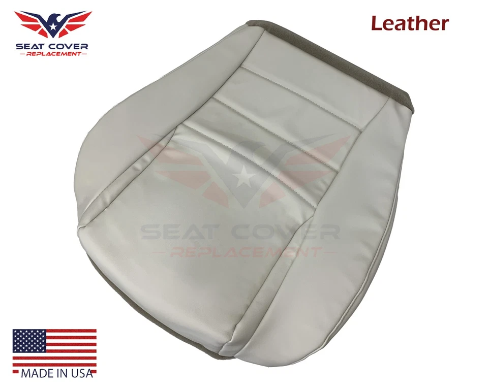 Ford Mustang 1994 1995 1996 1997 1998 cubiertas de asiento delanteras inferiores de cuero en blanco Foto 2 de 4