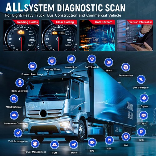 LAUNCH 24V OBD Diesel Truck Diagnostic Tool HGV Truck All System Scanner for DAF - Picture 2 of 20