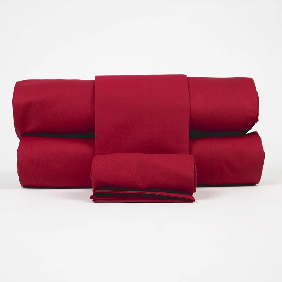 Lenzuola Completo 100% Cotone Percalle 3 Volant con Federe Extra Qualità - Immagine 3 di 3