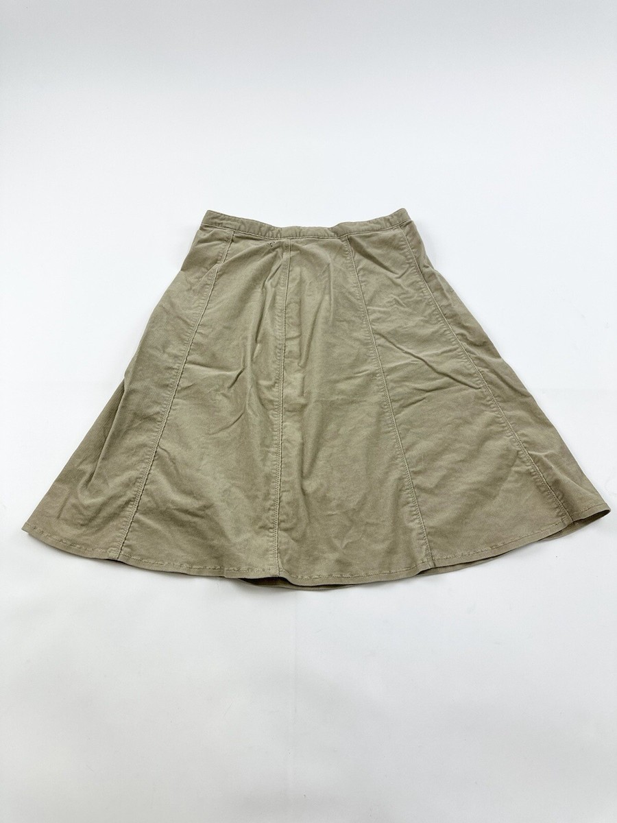 HORNY TOAD Skirt Women's 2 Khaki Corduroy A Line | eBay