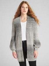 GAP OPEN FRONT TEXTURED GREY CARDIGAN - NWT - SZ SMALL 98