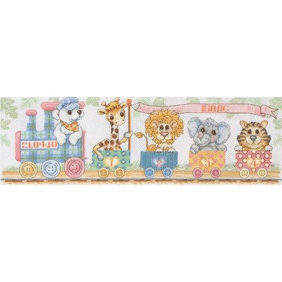 Anchor counted Cross Stitch kit ''Train Birth Sampler'', DIY