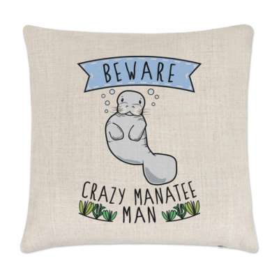 Gift Base Beware Pazzo Oliva Uomo Lino Copricuscino