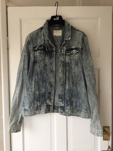 Mens Denim Jacket Medium 80s Style 