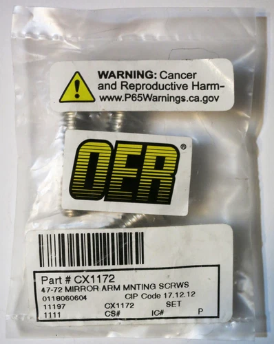 1947-72 Chevy GMC Truck Door Mirror Arm Mounting Screws Polished Stainless NEW