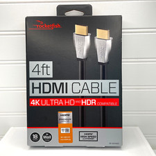 Rocketfish 4ft HDMI Cable 4K Ultra HD and HDR Compatible 4K / 60 FPS - Dolby HD