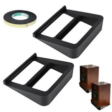 1 Pair 16� Tilt Wedge-Shaped Speaker Riser with Shock-Absorbing Foam